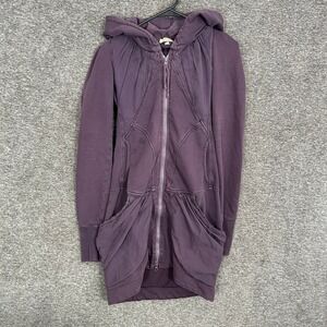 Prairie Underground XS Long Cloak Hoodie Dress‎ Organic Cotton Purple Seattle